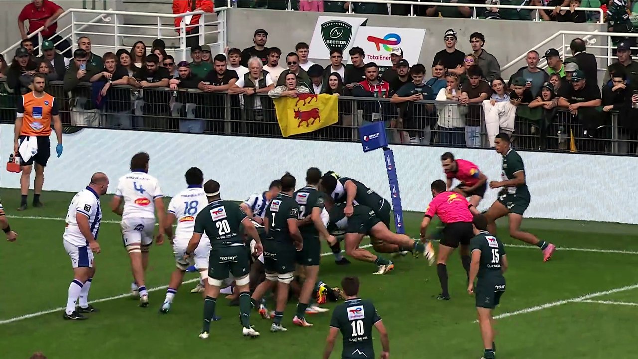 TOP 14 - Essai de Facundo ISA (SP) - Section Paloise - Castres ...