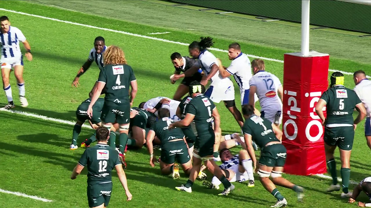 TOP 14 - Essai de Tumua MANU (SP) - Section Paloise - Castres Olympique ...