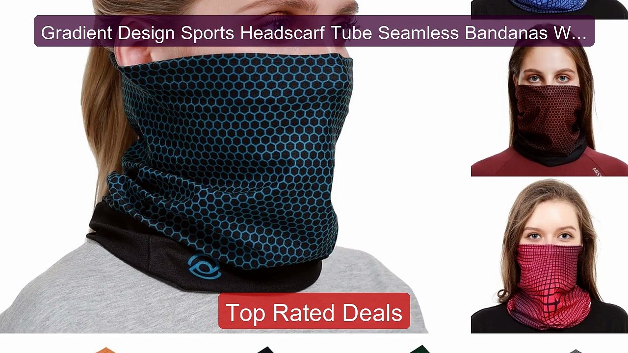 Gradient Design Sports Headscarf Tube Seamless Bandanas Women ...