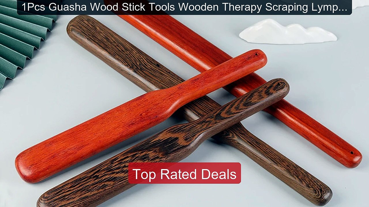 1Pcs Guasha Wood Stick Tools Wooden Therapy Scraping Lymphatic Dra ...