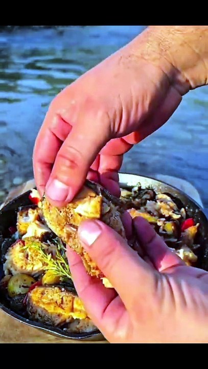 Outdoor Fish Fry on Open Fire | Fresh River Fish Fry Recipe - video ...
