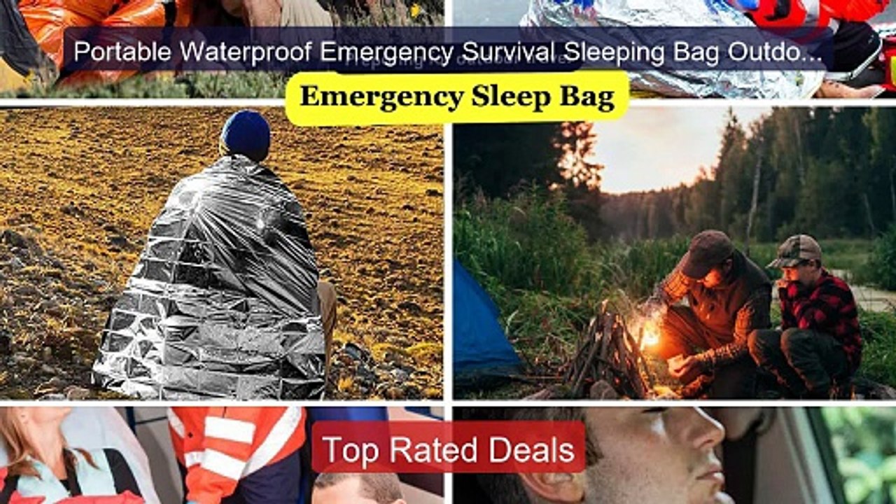 Portable Waterproof Emergency Survival Sleeping Bag Outdoor Ed... -- Best Buy 2026 | Great Quality!