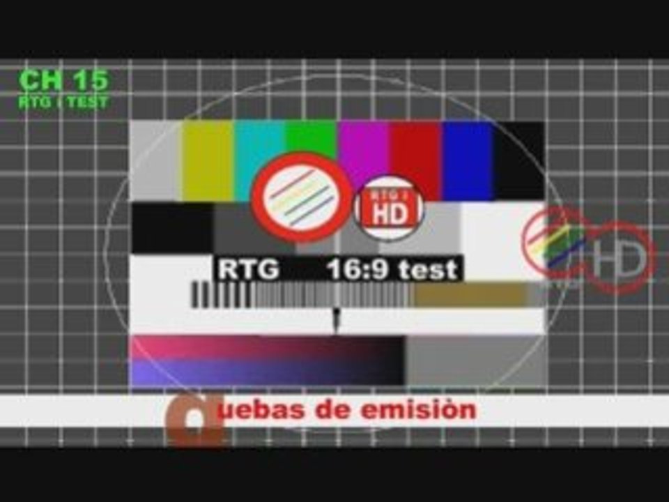 RTG i - emision 16 9 en pruebas test pattern