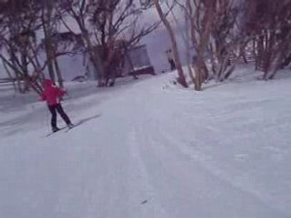 descente en snow piste Perisher Blue