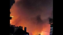 Βίντεο καταγράφει μεγάλη πυρκαγιά σε 400χρονη ιστορική αγορά τροφίμων στο Παρίσι