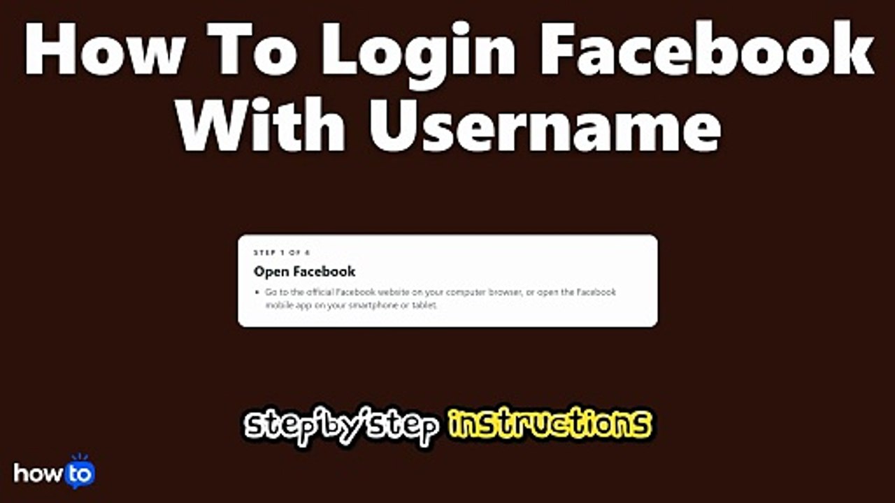 How to login facebook with username (Step by Step) - video Dailymotion