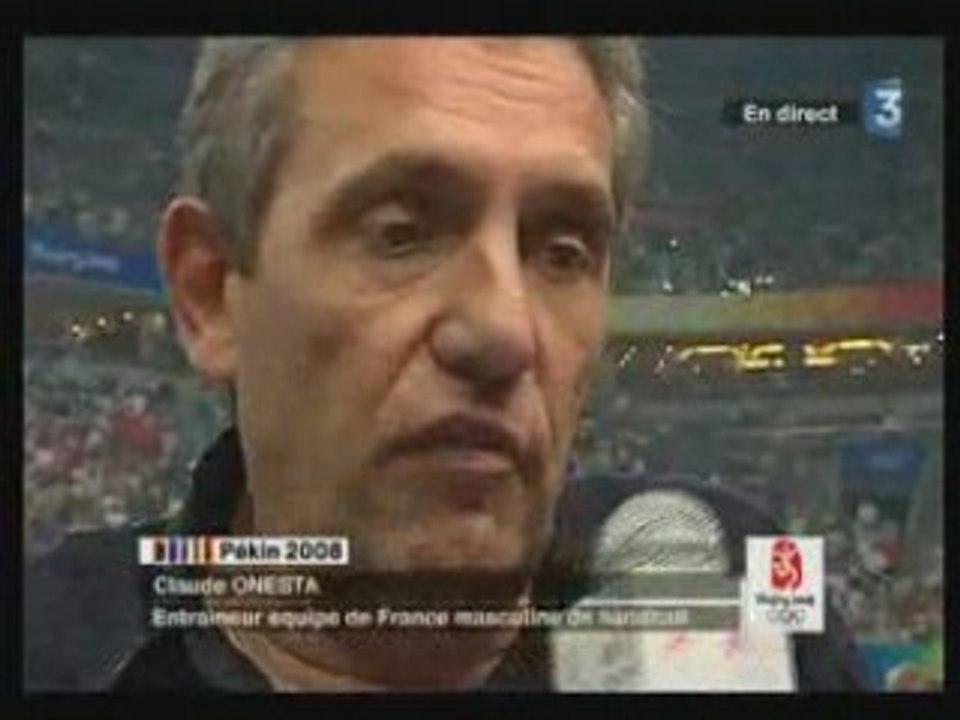 Vidéo Interview France Islande Finale Handball  JO de Pék
