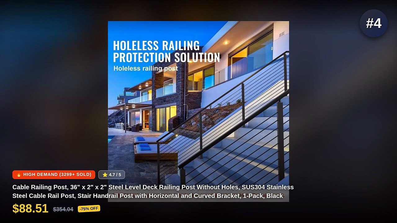 Don't Buy Top 5 Metal Stair Railing Posts For Homes Before Watching ...