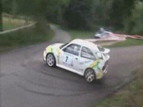 Rallye des Trois Chateaux Es1 épingle Teyssieu 2008