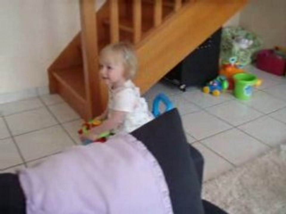 Julie sur son camion