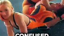 Mischievous female wrestler