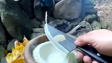 Stone-Baked Flatbread with Fried Sausage & Cheese | Autumn Forest ASMR Cooking