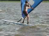 windsurfing freestyle - back-to-front gybe