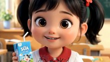 Na làm đổ sữa lên bàn học, ướt sách vở