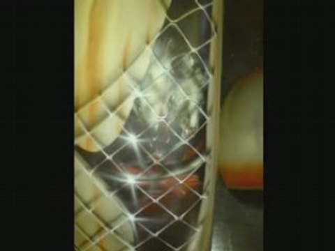 tête de mort 2 : aerographe à main levée: skull