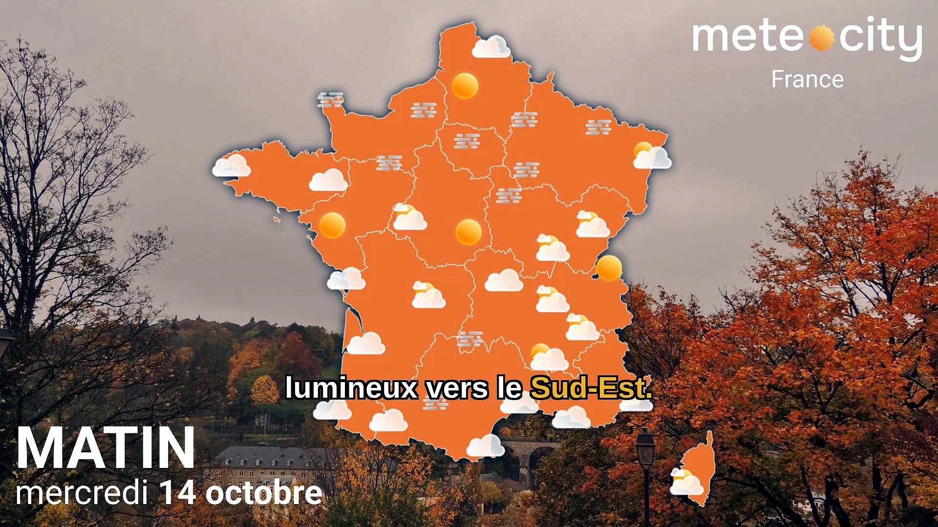 Bulletin météo France du mercredi 14 octobre 2026