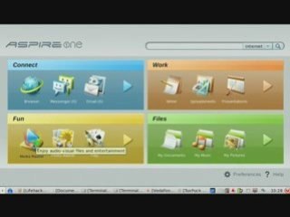 Acer Aspire One desktop tour