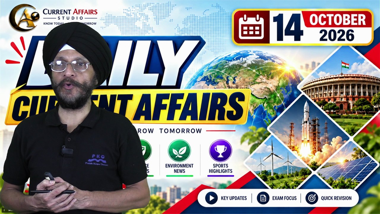 Daily Current Affairs 14 October 2026 | Important MCQs with Answers ...