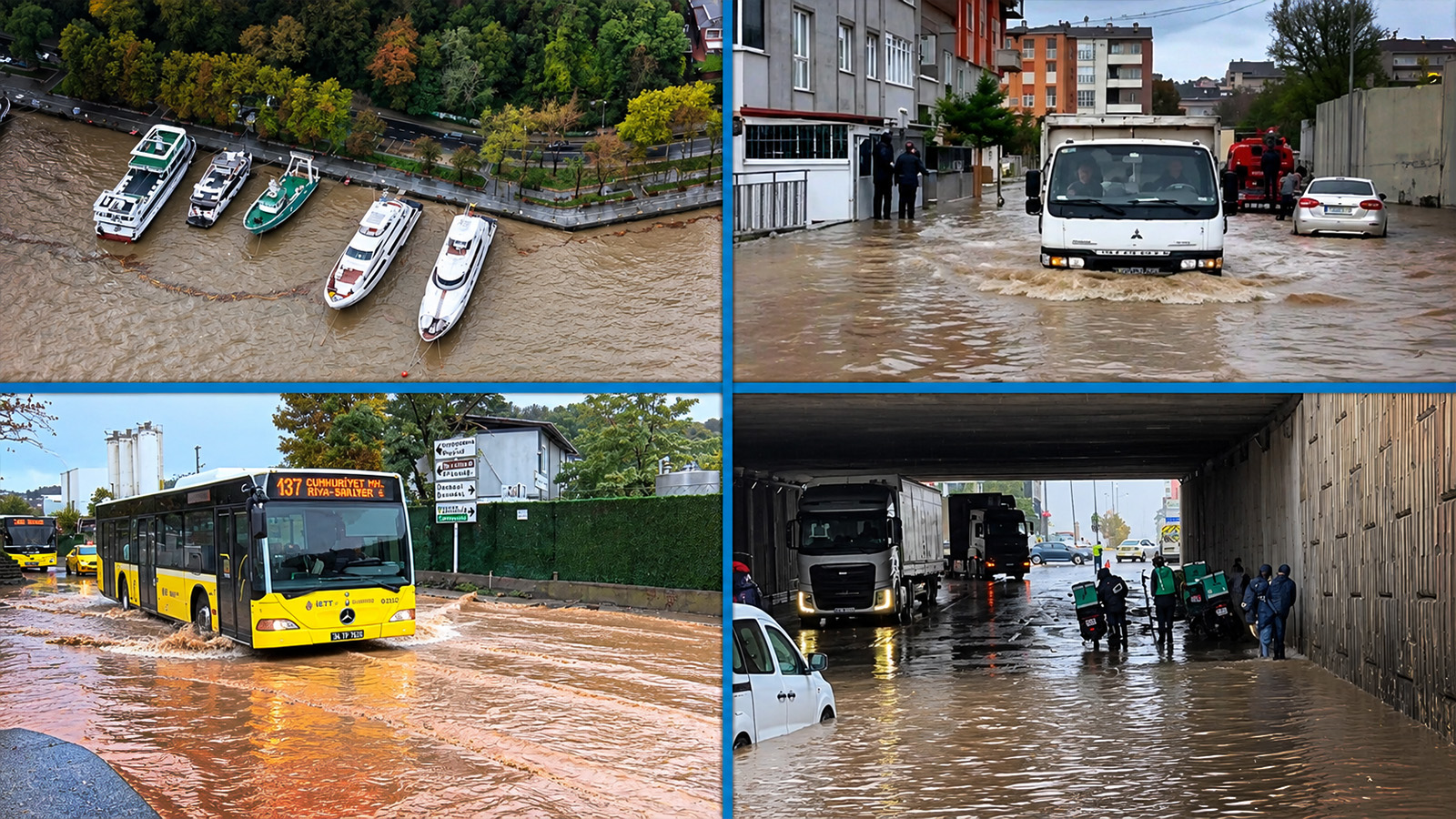 İstanbul’da sağanak ve fırtına yollar göle çevirdi; bir kadın sulara kapıldı, araçlar yollarda kaldı