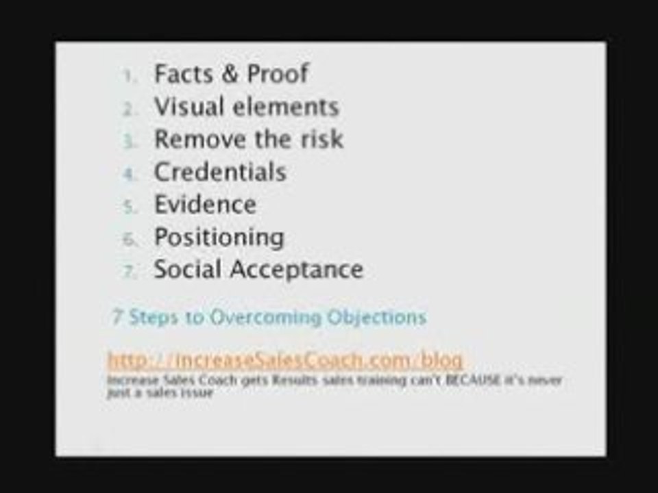 7 Steps to Overcoming Sales Objections