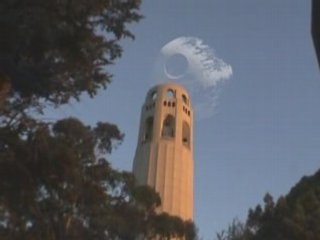 Death Star over San Francisco