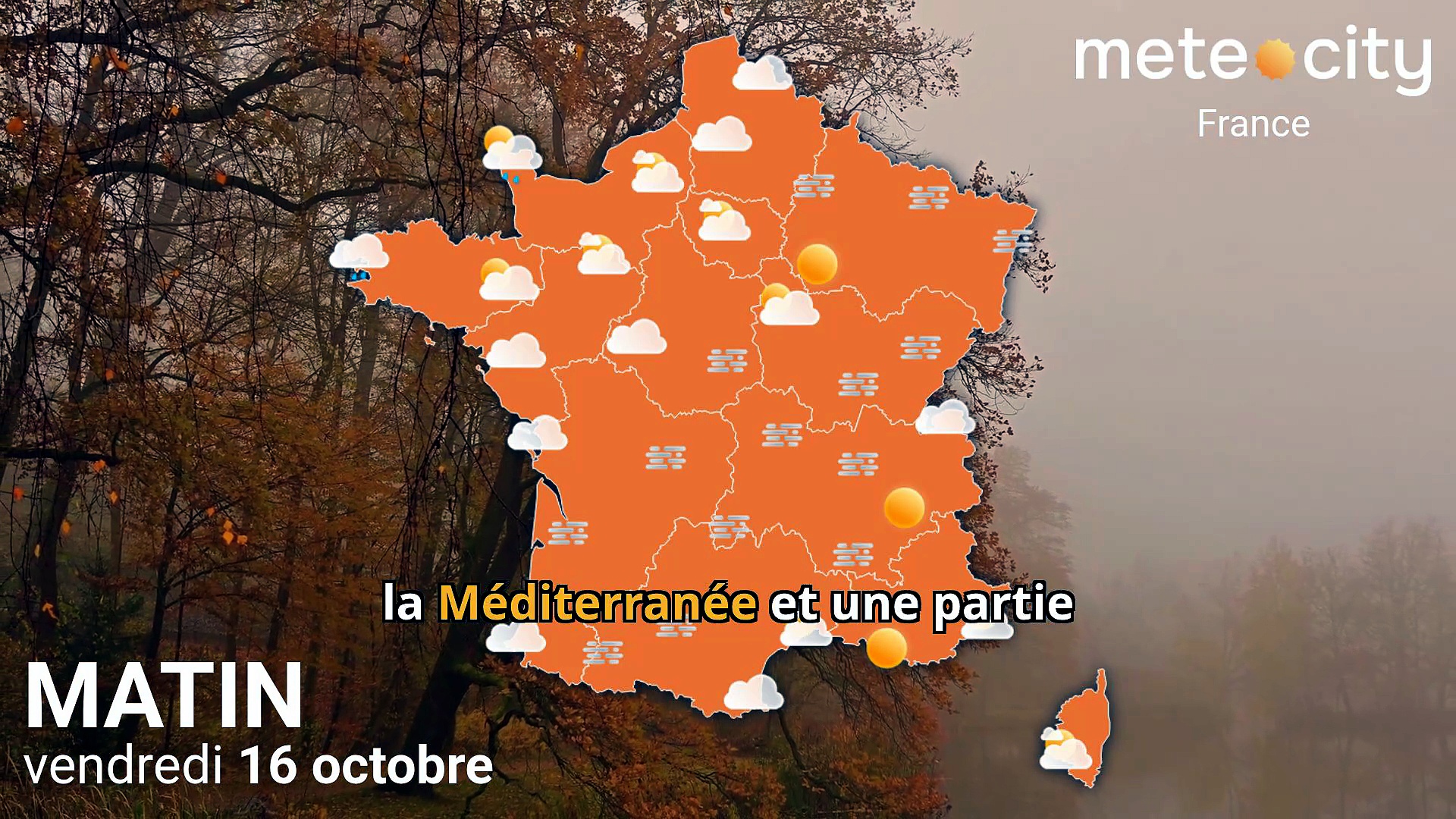 Bulletin météo France du vendredi 16 octobre 2026