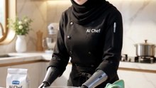AI Chef Making Homemade Cinnamon Apple Pie