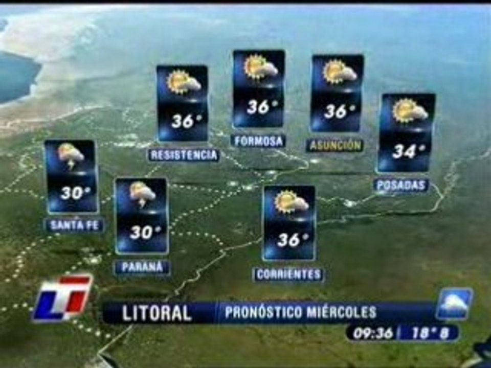 Pronostico del tiempo para todo el país