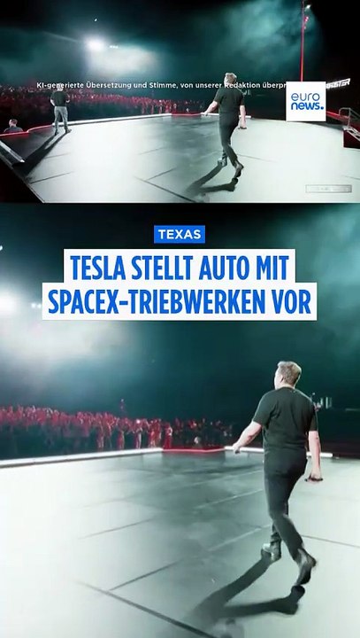 Unglaubliche bilder: das neue tesla-auto fliegt mit raketenantrieb