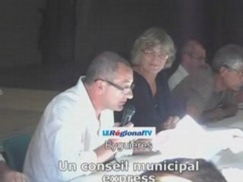 Conseil municipal express à Eyguières
