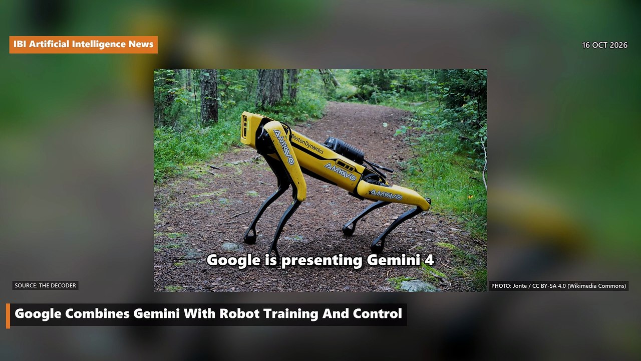 Google Combines Gemini With Robot Training And Control | Artificial Intelligence News 16 Oct 2026