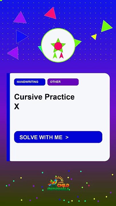 Cursive Practice X Worksheet for Kids | Handwriting Practice - video ...