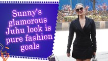 Sunny Leone slays in deep v-neck blazer dress during Juhu outing