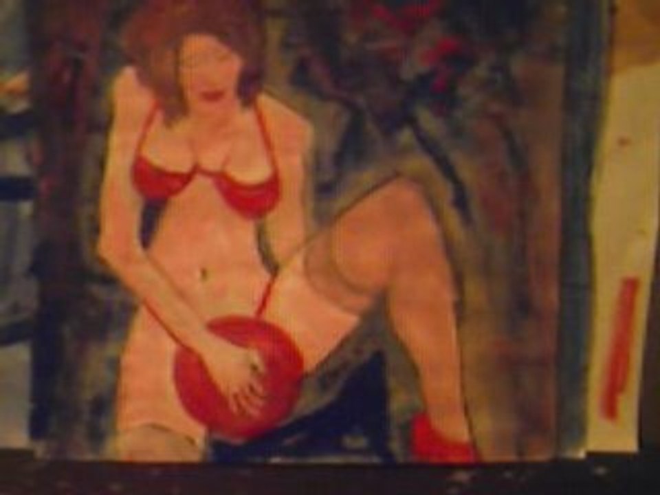 Adult Models in Bikinis  Watercolors by David Hart