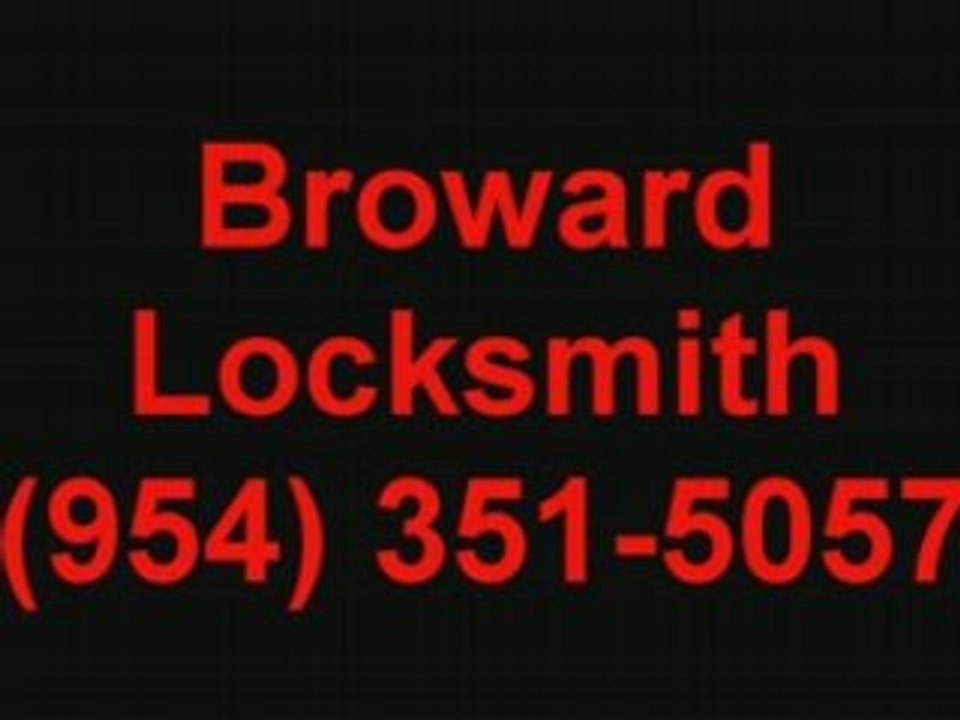 Fort Lauderdale Locksmith (954) 351-5057 Locksmith Fort ...