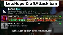 LetsHugo CraftAttack ban