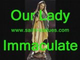 Our lady of immaculate statues wooden, carved & handcrafted.