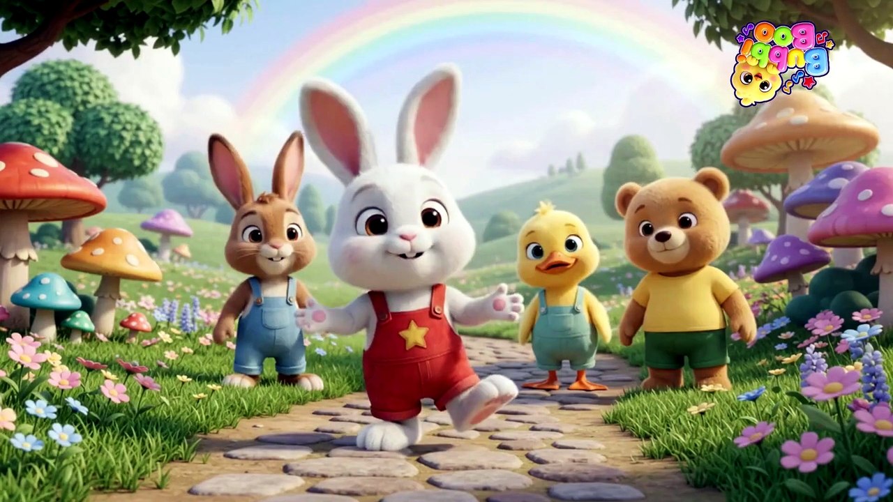 The Funny Little Bunny 🐰 | Kids Action Song & Nursery Rhyme | Toddler ...