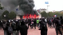 França: posto de turismo incendiado em protestos do custo de vida em Lyon