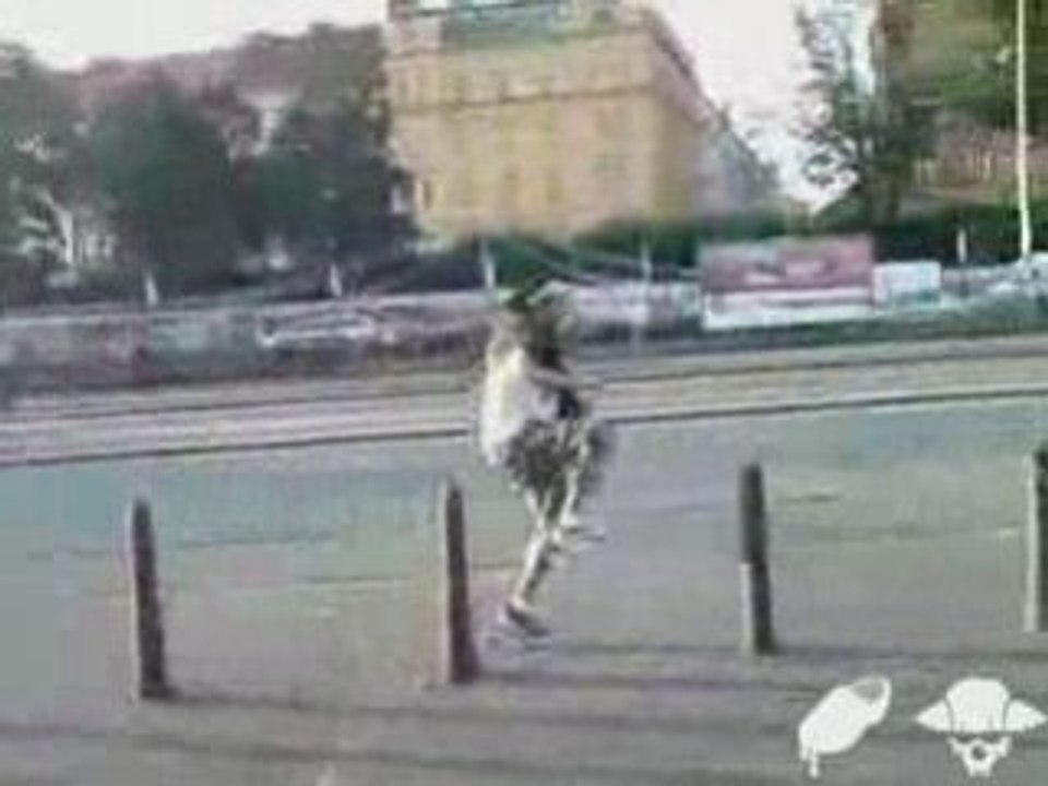 Marcher sur poteau