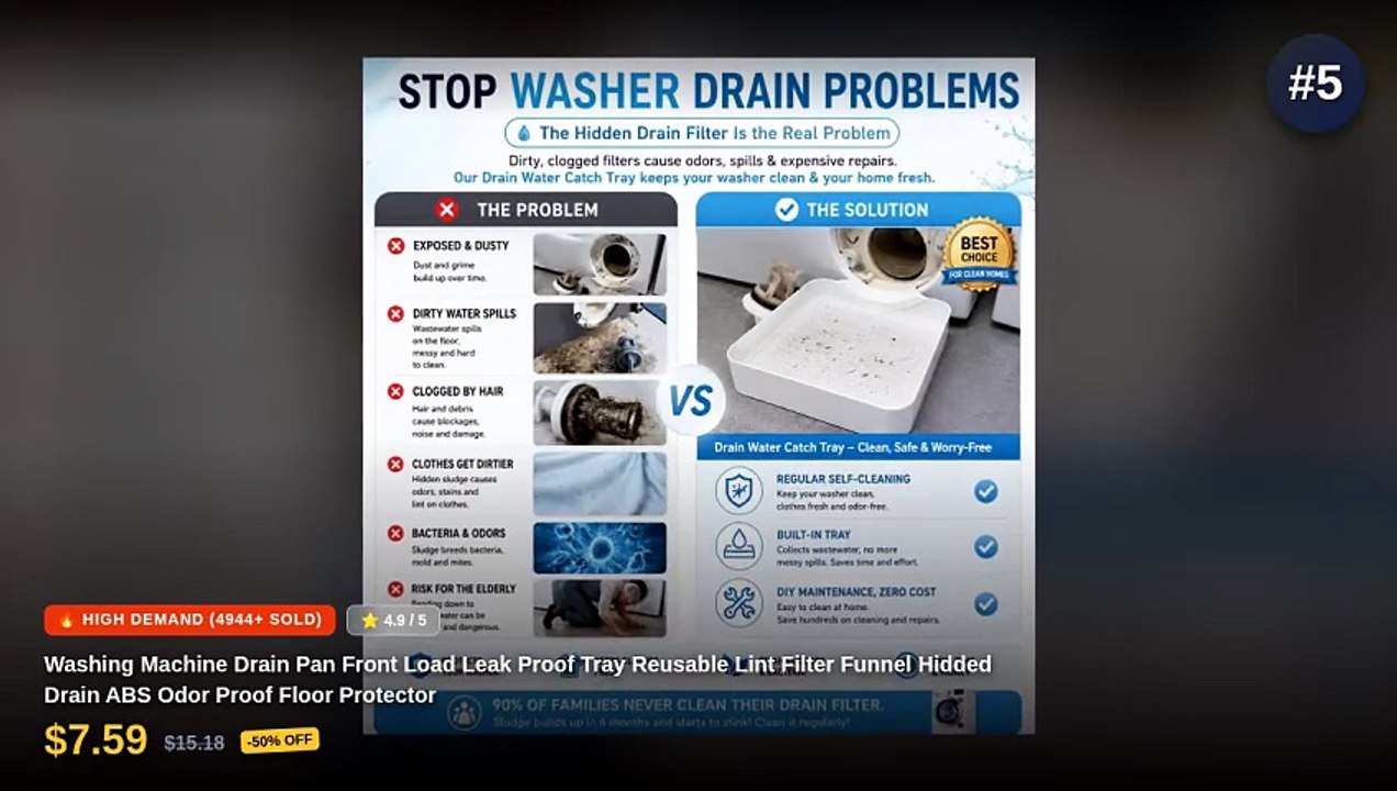 Washing Machine Drain Pan vs Drain Tray: Which Is Better - Video ...