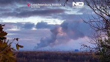 Россия: над Санкт-Петербургом поднимаются столбы огня и дыма после ударов дронов