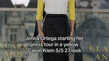 Jenna Ortega Stuns in Yellow Calvin Klein for Press Tour