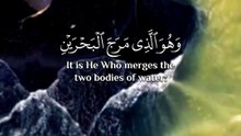 ﴿ وَهُوَ الَّذي مَرَجَ البَحرَينِ هذا عَذبٌ فُراتٌ وَهذا مِلحٌ أُجاجٌ ﴾