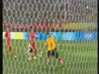 J.O. 2008 : Groupe C : Belgique - Chine : 2-0