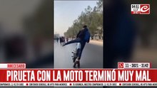Cancherito hacía piruetas con la moto... ¡y mirá cómo terminó!