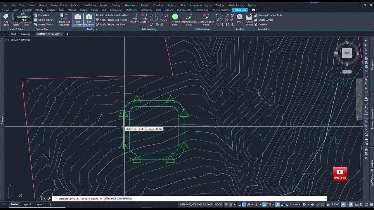How To Edit Feature Lines Using Elevation Tools in Civil 3D | Autodesk ...