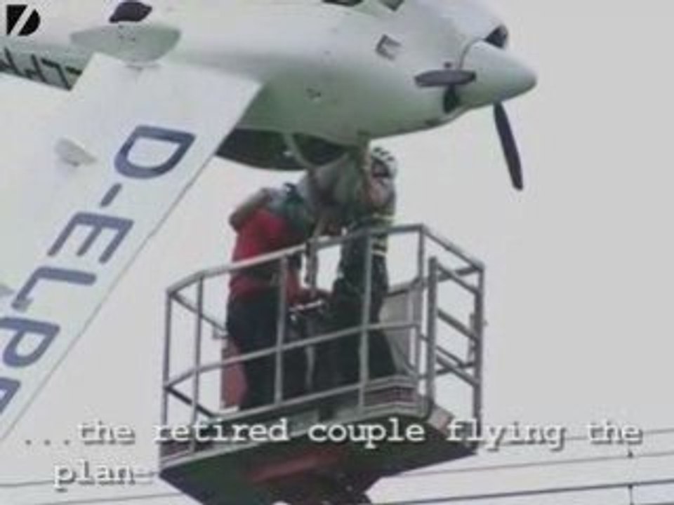 Plane Crashes Into Power Lines