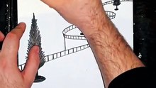 Beautiful Sea  Seaside Landscape Drawing ✏️🌊 | Birds, Sea and Small Mountainsng for Beginners ✏️🌊🌳