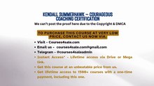 Courses4sale.com — Kendall SummerHawk – Courageous Coaching Certification